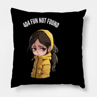 404 Fun Not Found v4 (round) Pillow