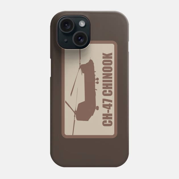 CH-47 Chinook Patch (desert subdued) Phone Case by Tailgunnerstudios