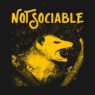 NOT SOCIABLE Opossum Yellow Print T-Shirt