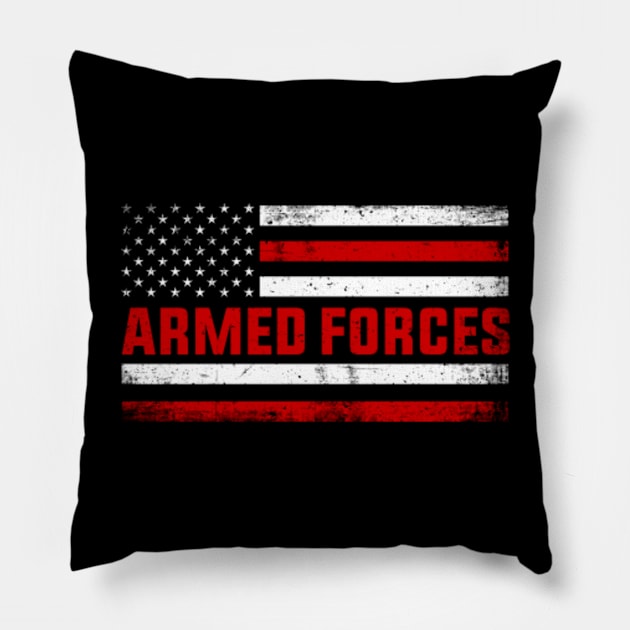 Armed forces USA Flag Pillow by GreenCraft