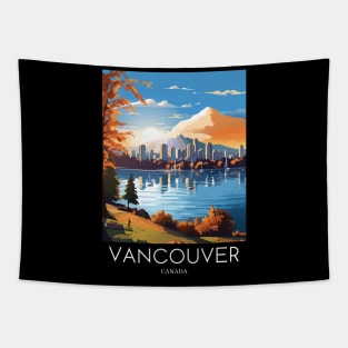 A Pop Art Travel Print of Vancouver - Canada Tapestry