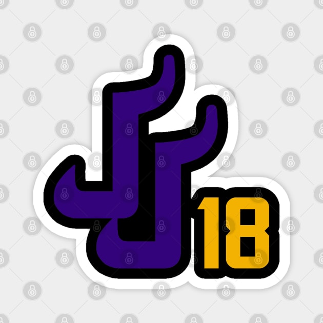 JJ18, Justin Jefferson Minnesota Football Magnet by FanSwagUnltd