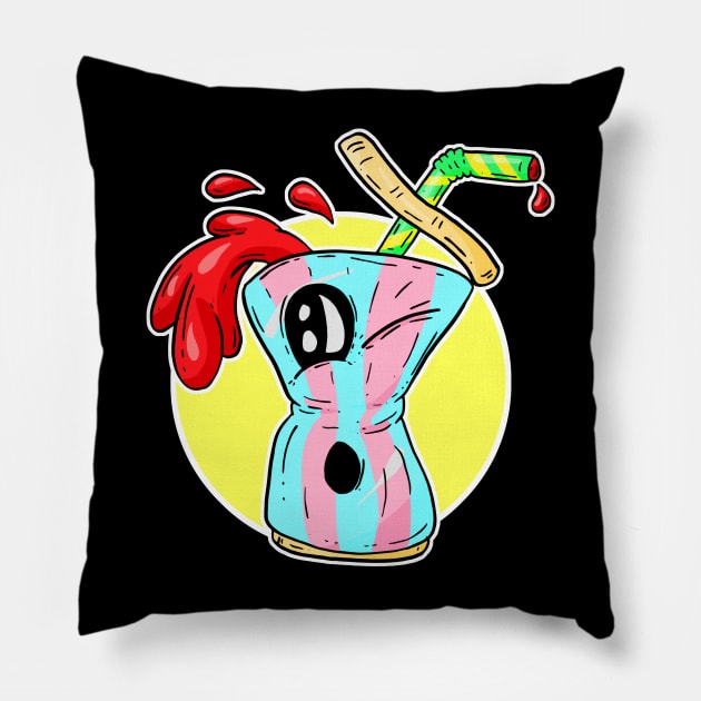 Sweet Fizzy Pop! Cartoon Pillow by Squeeb Creative