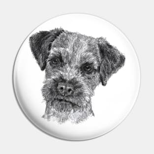 Border Terrier dog Pin