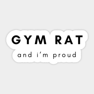 GYM RAT, WORKOUT :) Sticker for Sale by Tautvydas