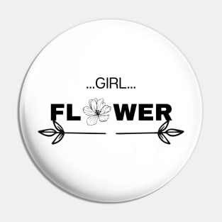 Girl Flower Pin