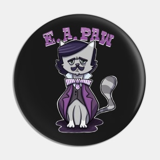 Funny Cat Literature Pun Bookworm Gift Pin