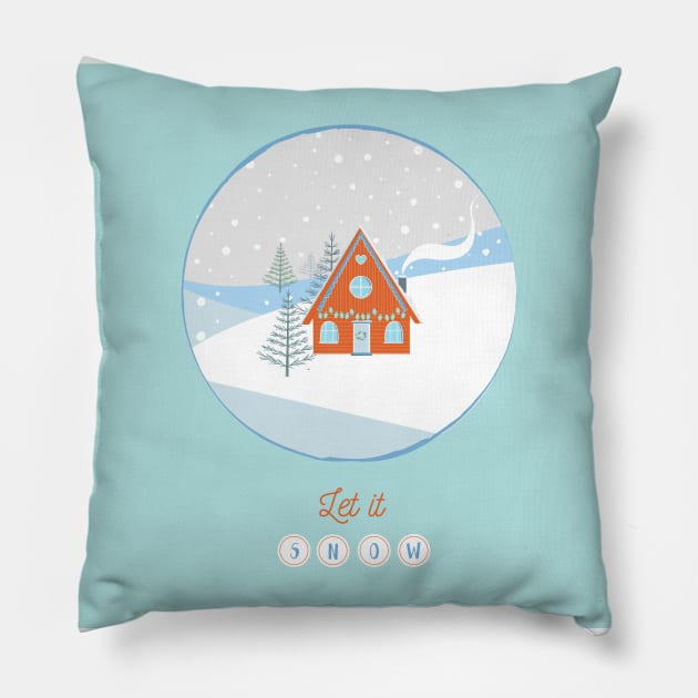 Countryside winter landscape Pillow by DanielK