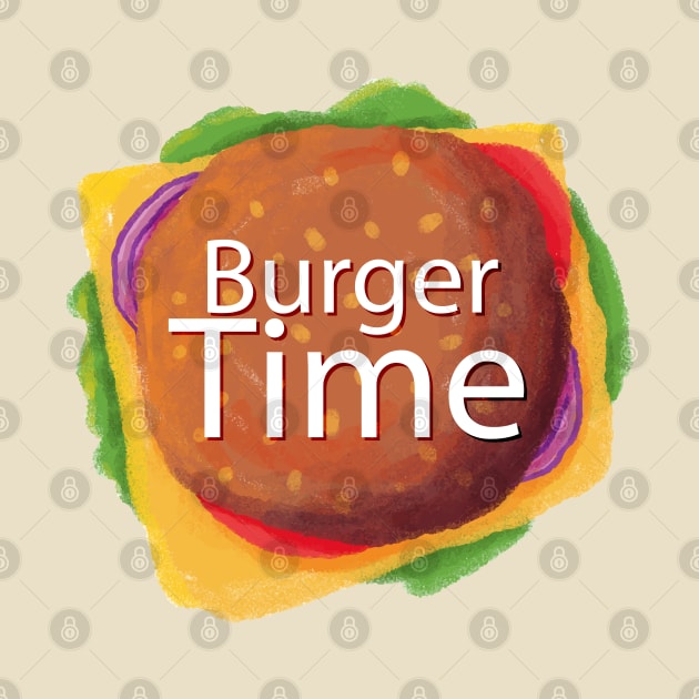 Watercolor Burger Time by Mako Design 