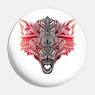 Wolf howling Pin