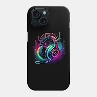 abstract headphones music,headphone gamer,gaming gifts idea,games,gamers, Phone Case