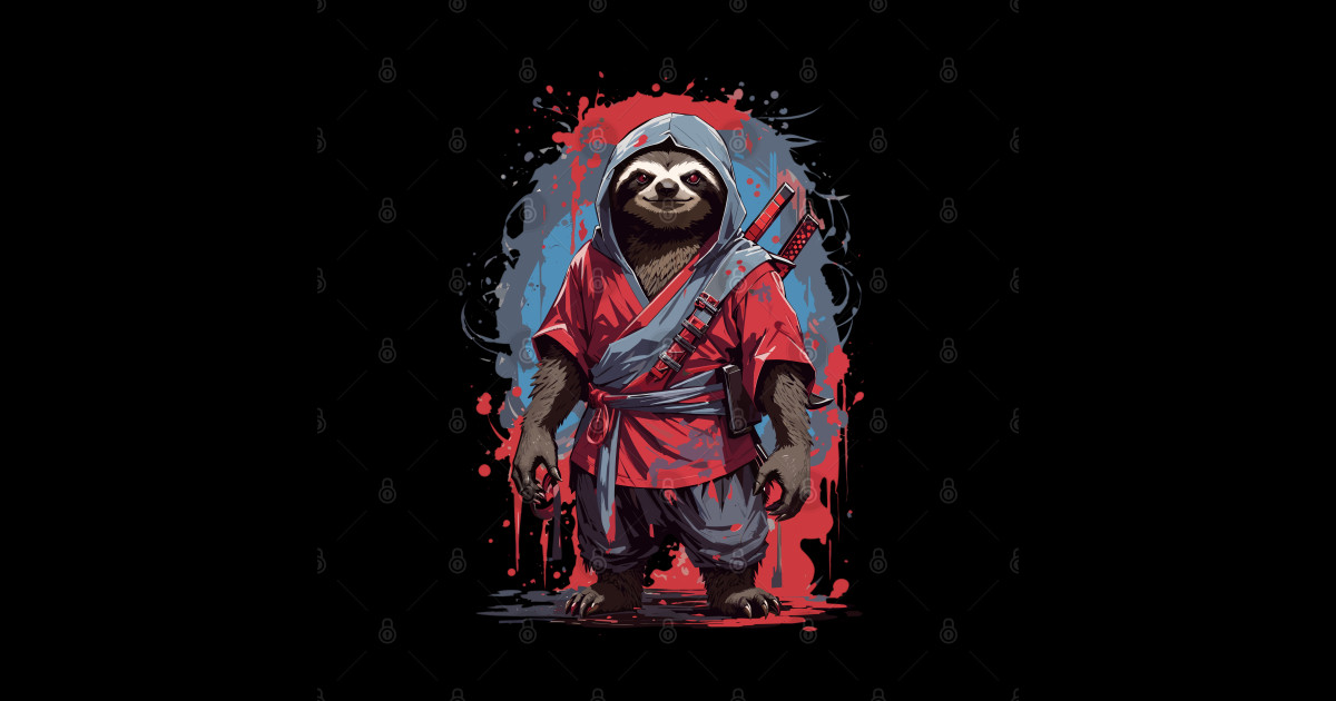 Ninja Sloth - Sloth - Sticker | TeePublic