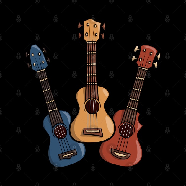 Humorous Uke Collection Hawaii Cartoon Ukulele by SkizzenMonster