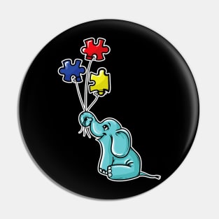 Cute Autism Awareness Elephant Proud Support Month Pin