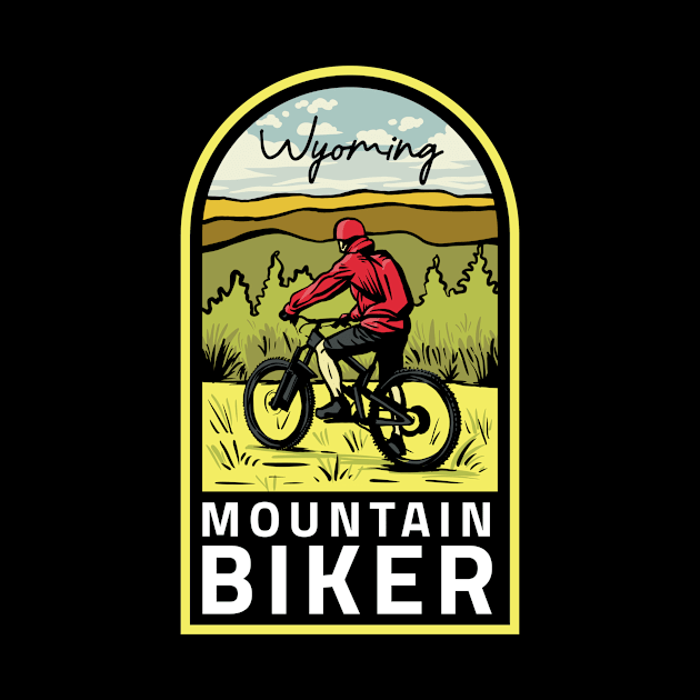 Wyoming Mountain Biker by HalpinDesign