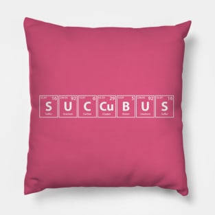 Succubus (S-U-C-Cu-B-U-S) Periodic Elements Spelling Pillow