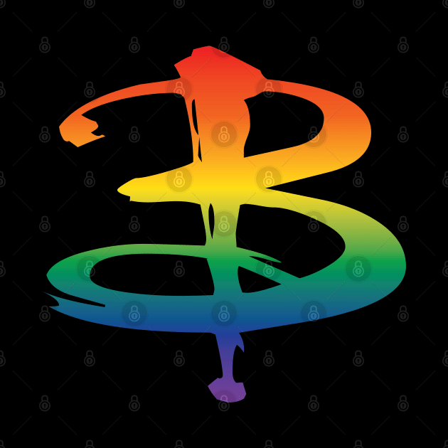 B Logo Rainbow Pride by Queerdelion