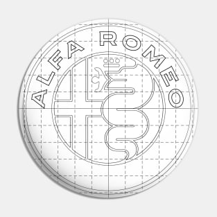 Alfa Romeo Roundel Logo Design Pin