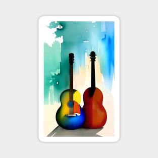 Two acoustic guitars Magnet