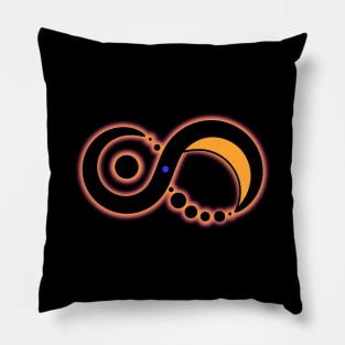 Solaris Moebius Orange / Violett (Logo klein) Pillow