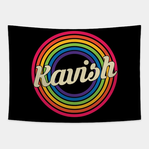 Kavish - Retro Rainbow Style Tapestry by MaydenArt