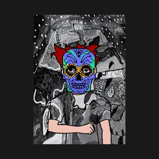 Unique MaleMask Digital Collectible with PixelEye Color and DarkSkin on TeePublic T-Shirt