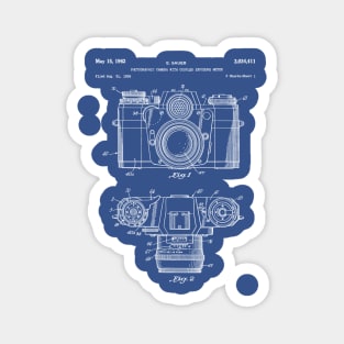 Camera Patent - Photography Art - Blueprint Magnet