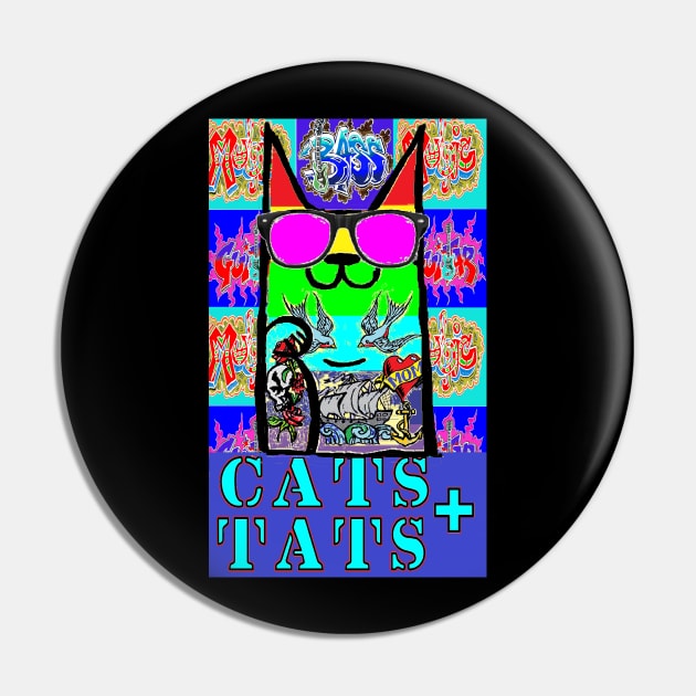 Cats and tats Rainbow 1 Pin by LowEndGraphics