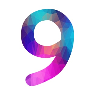 Number 9 Colorful Art Gift T-Shirt