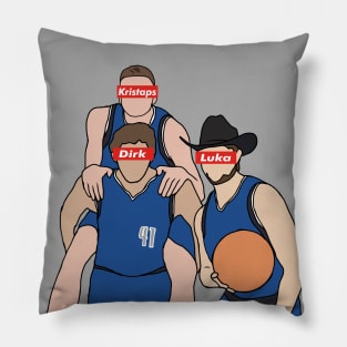 Dirk, Kristaps, And Luka Pillow