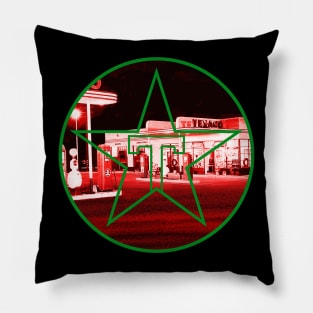 Gas station at night Pillow