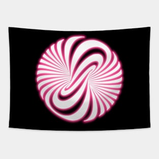 Glow Pink Neon Twisted Zebra Optical Illusion Hyper Loop Tapestry