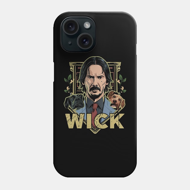 John Wick and dog Phone Case by Aldrvnd