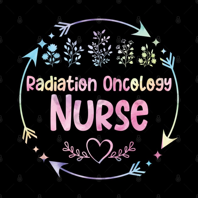 Radiation Oncology Nurse cute floral watercolor by ARTBYHM