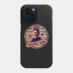 The king of the electricity , quotes by Nikola Tesla Phone Case