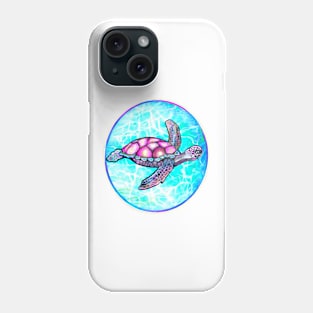 Turtle summer beach -  turtle lovers sparkly magical beautiful sea creature funny sea turtle Phone Case