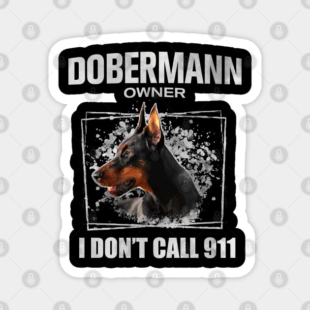Doberman Pinscher - Dobermann Magnet by Nartissima