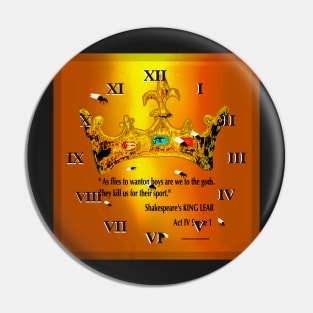 King Lear quote clock Pin