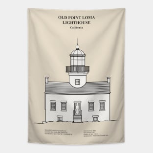 Old Point Loma Lighthouse - California - SBDpng Tapestry