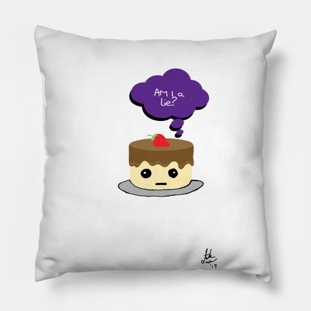 Existential Crisis Cake Pillow by PrimordyaForever