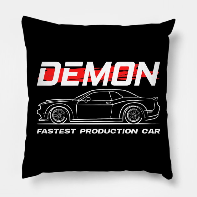Muscle Demon V8 Racing Pillow by GoldenTuners