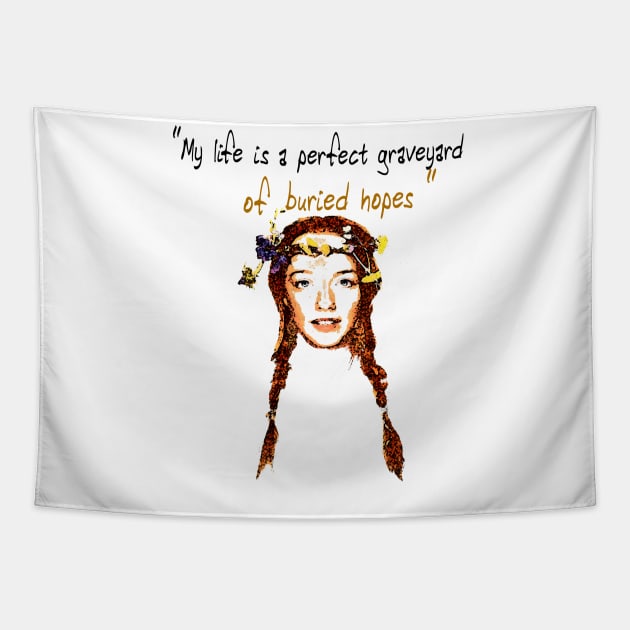 Anne with an E Quote Tapestry by PoetandChef