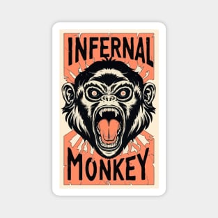 Angry monkey | Rage Monkey | Infernal Monkey | Old Cinema Magnet