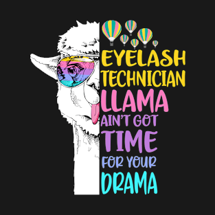 Eyelash Technician Llama T-Shirt