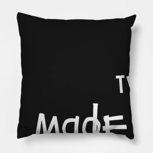 Two Words: Made In America  (With White Font) Pillow