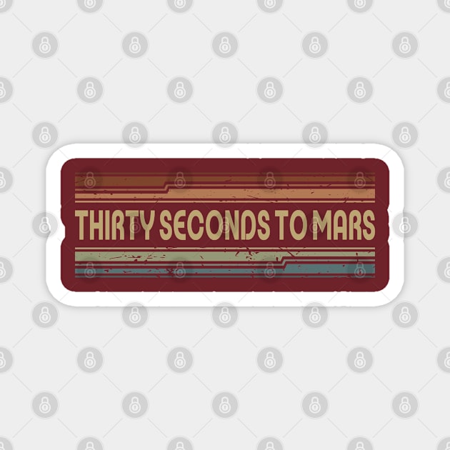 Thirty Seconds To Mars Retro Lines Magnet by casetifymask