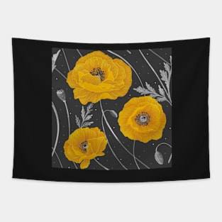 Yellow Poppy Tapestry