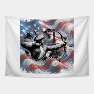 Archery USA Shirt, Paris France, 2024 Shirt, USA Flag Shirt, Bow and Arrow Tee, Archery Gifts, Bow Hunting Shirt, Bow Shirt Tapestry