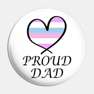 Proud Dad LGBT Gay Pride Month Intersex Flag Pin