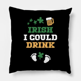 Irish Pregnancy St Patricks Day Drink Mom Pillow